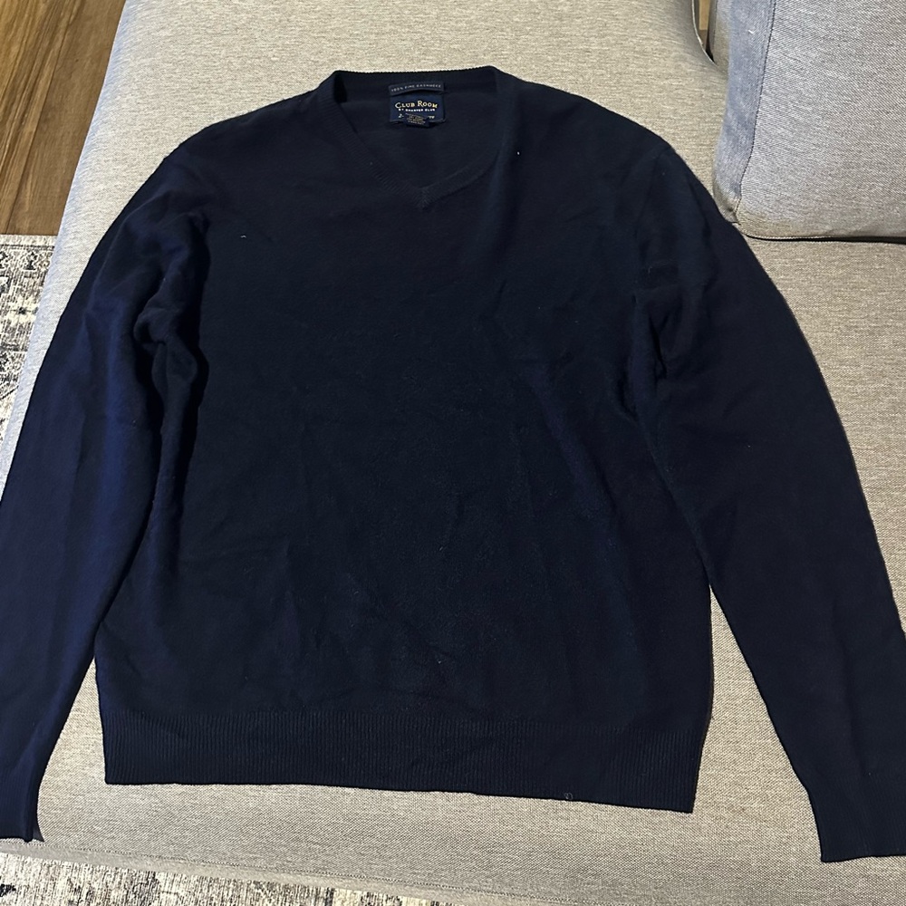 Charter Club Men's Deep Blue V-Neck Sweater